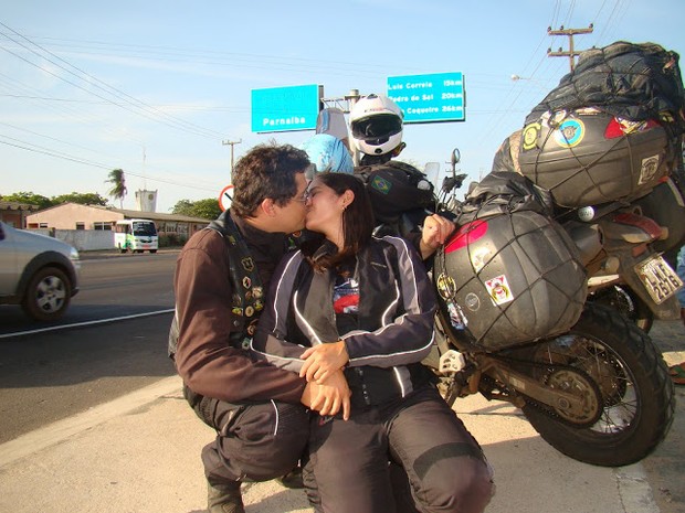 Casal vai percorrer cerca de 10 mil quilômetros na nova aventura (Foto: Bergson Pessoa/Arquivo Pessoal)