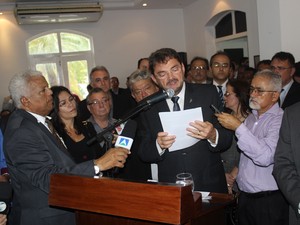 Wilson Martins destaca ações feitas durante seu governo  (Foto: Raimundo Soares/ TV Clube)