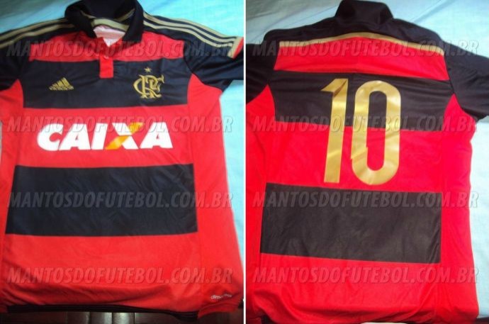 Camisa do Flamengo com detalhes dourados (Foto: Reprodução)