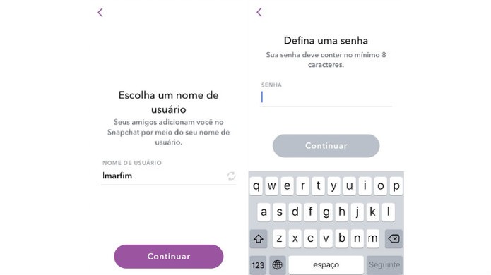 Como criar uma conta no Snapchat (Foto: Reprodução/Luana Marfim) Como criar uma conta no Snapchat (Foto: Reprodução/Luana Marfim)