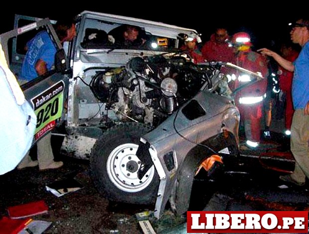 acidente Rally Dakar  (Foto: Reprodução / Libero.pe)