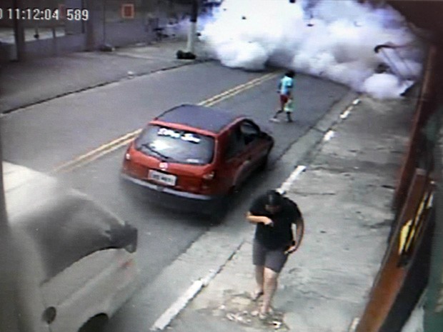 Reprodução de vídeo de câmera de segurança mostra local do incêndio (Foto: Epitácio Pessoa/Estadão Conteúdo)