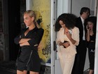 Beyoncé usa vestido curtíssimo em jantar com a irmã Solange Knowles
