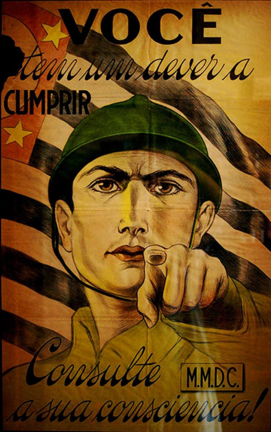 Cartaz paulista de 1932 (Foto: Reprodução)
