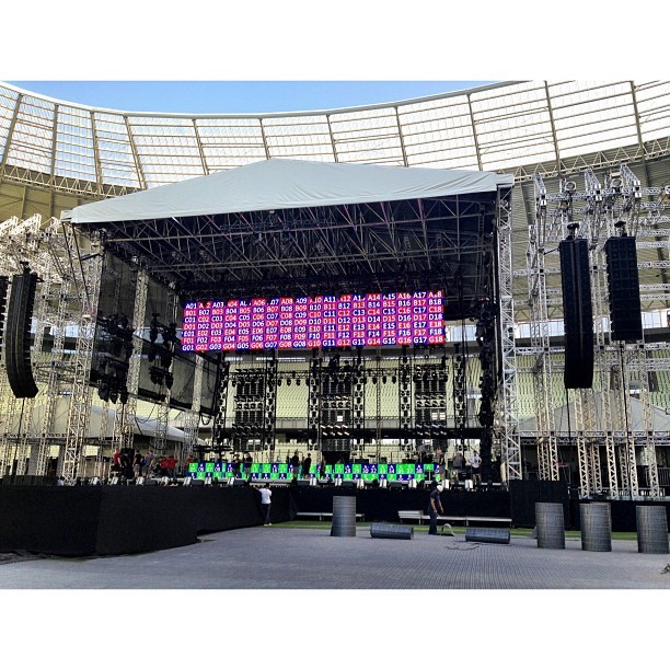 Palco do show de Beyoncé em Fortaleza (Foto: Reprodução/Instagram Sony Music)