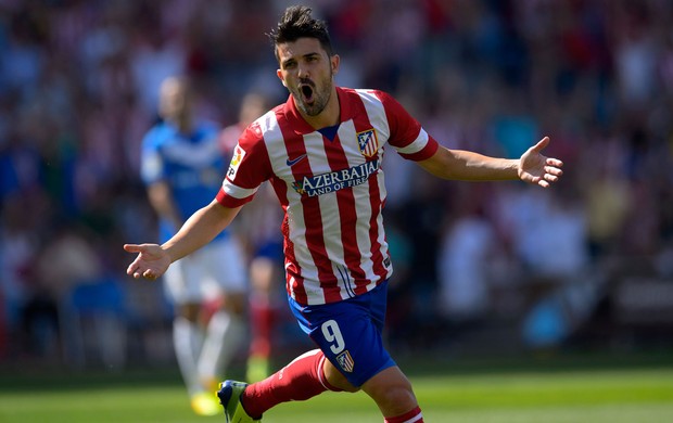 David Villa gol Atlético de Madrid (Foto: AFP)