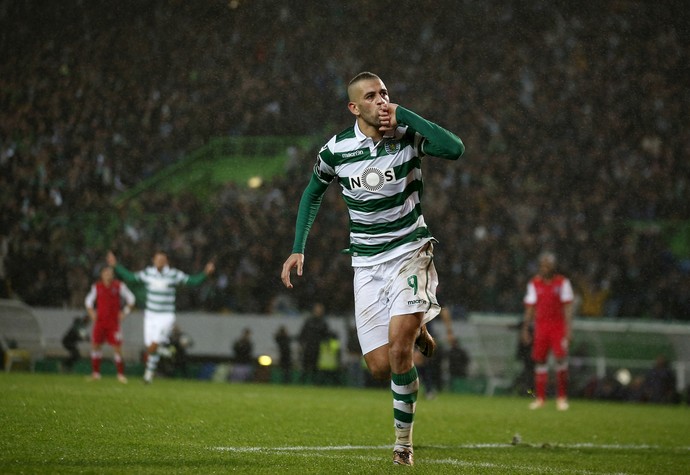 Slimani, Sporting x Braga (Foto: Reuters / Rafael Marchante)