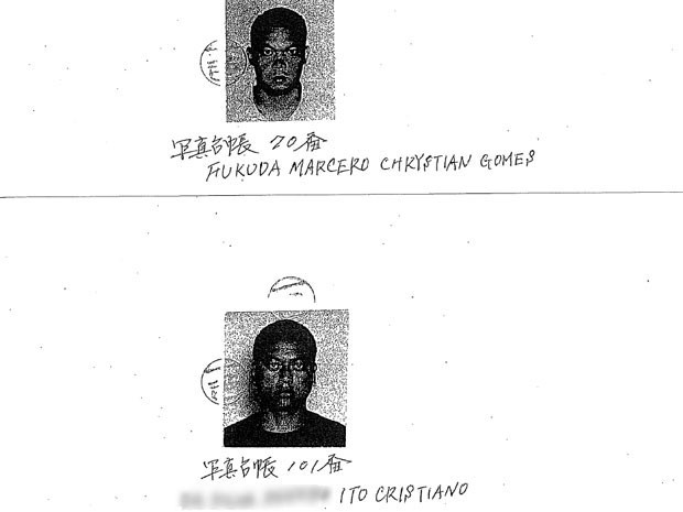 Relatório da polícia japonesa traduzido para o português aponta nomes dos brasileiros acusados de matar comerciante e de tentar matar a mulher dele em Tóquio (Foto: Reprodução / Divulgação)