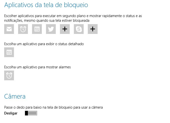 Usuário pode selecionar receber notificações na tela de bloqueio (Foto: Thiago Barros/Reprodução)