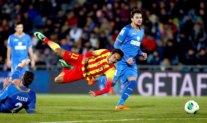Neymar jogo Barcelona e Getafe (Foto: Reuters)