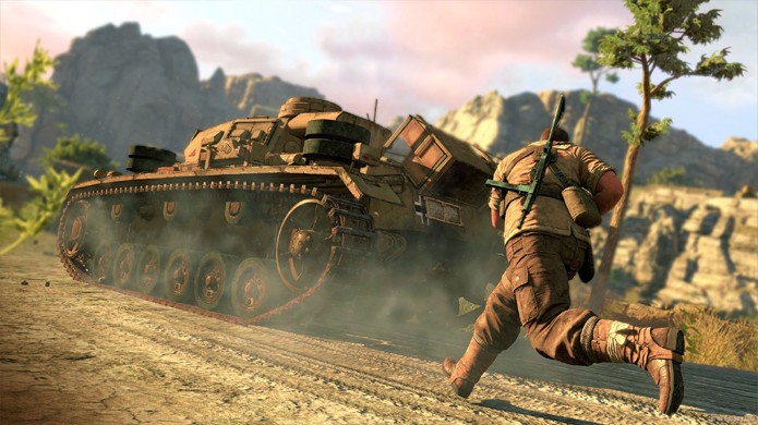 Ter que enfrentar um tanque sozinho é algo um pouco exagerado em Sniper Elite 3 (Foto: pressakey.com)