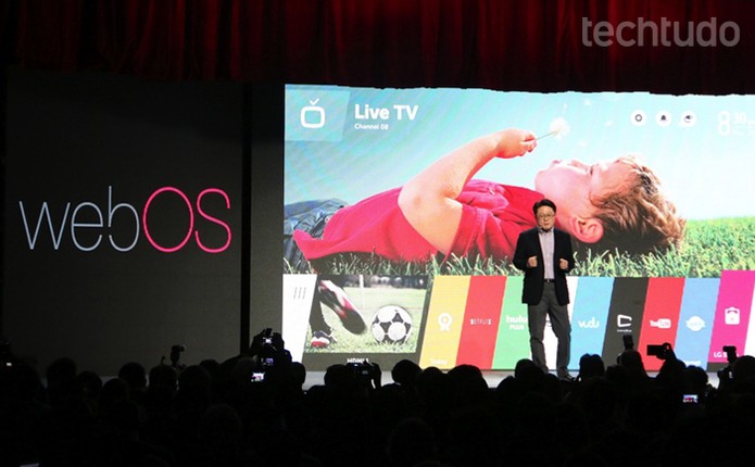 LG aposta no WebOS em suas próximas SmartTVs (Foto: Fabrício Vitorino / TechTudo) LG aposta no WebOS em suas próximas SmartTVs (Foto: Fabrício Vitorino / TechTudo)