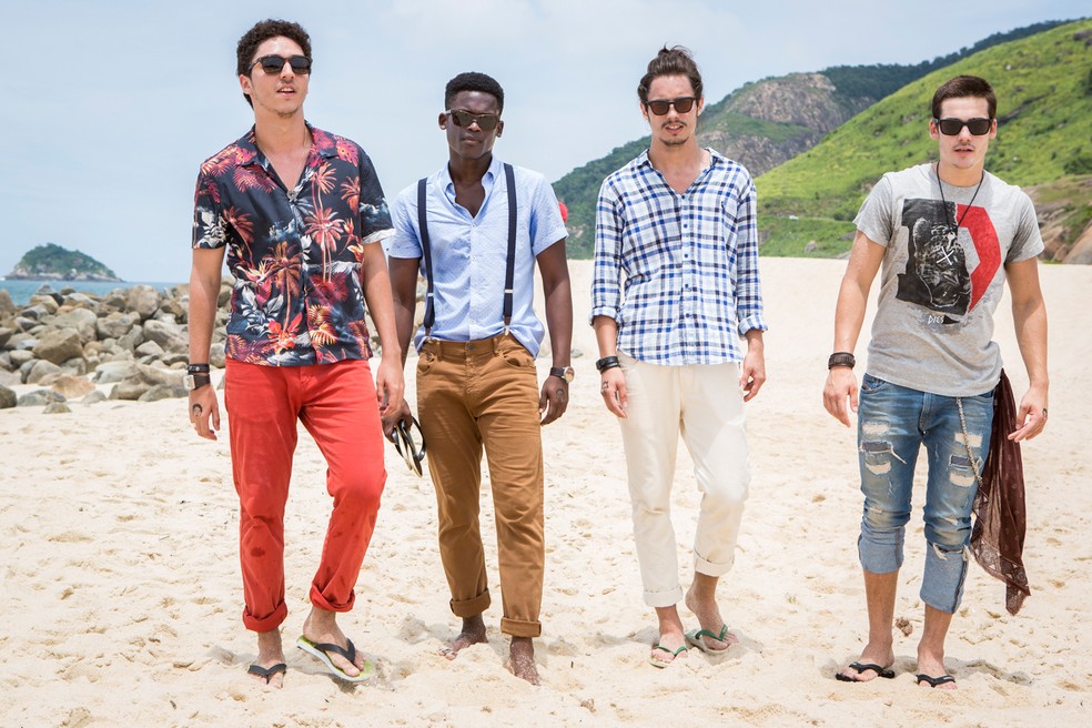 Enquanto Tom, JF e Zac cortaram as madeixas, Nicolau mudou o penteado (Foto: Felipe Monteiro/Gshow)