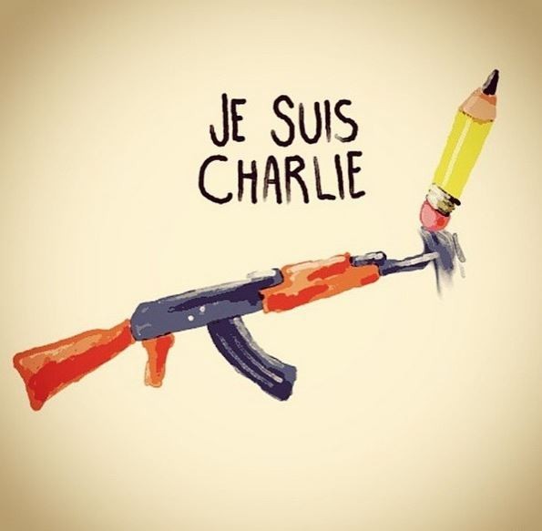 imagem em solidariedade ao atentado a revista francesa Charlie Habdo, postada por Juliano Cazarré (Foto: reprodução) imagem em solidariedade ao atentado a revista francesa Charlie Habdo, postada por Juliano Cazarré (Foto: reprodução)