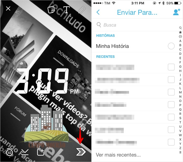 Enviando snap com vários filtros sobrepostos (Foto: Reprodução/Helito Bijora)