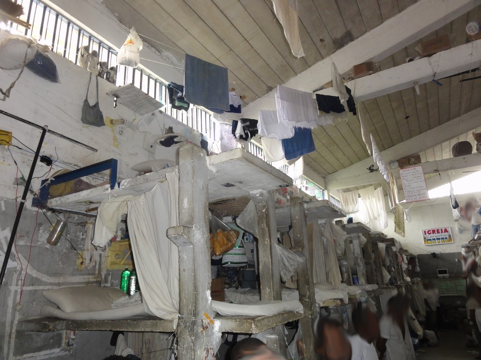 Condições do presídio Plácido Sá Carvalho, no Rio (Foto: G1/Rio)