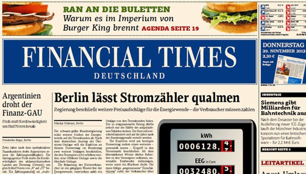 'Financial Times Deutschland' deixa de circular no dia 7. (Foto: Reprodução)