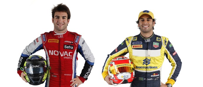 André Negrão e Felipe Nasr, representantes brasileiros na GP2 (Foto: Divulgação)