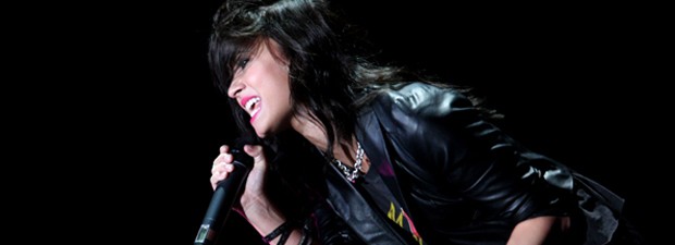 Demi Lovato canta em São Paulo em 2009 (Foto: Daigo Oliva/G1)
