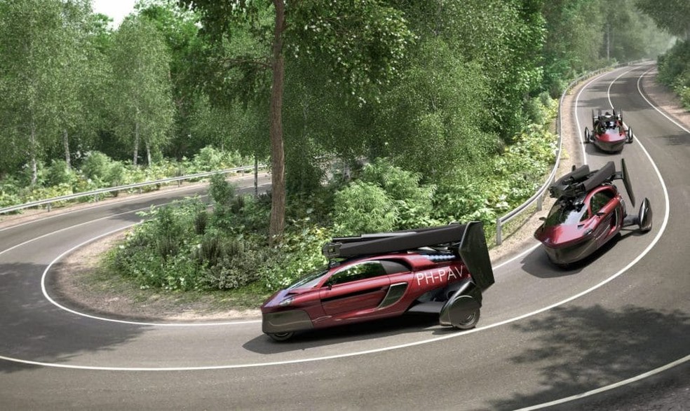 Carro recolhe as hélices para rodar nas ruas (Foto: Divulgação)