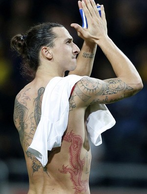 ibrahimovic  - boleirama - tattoo (Foto: Ag&ecirc;ncia AFP)