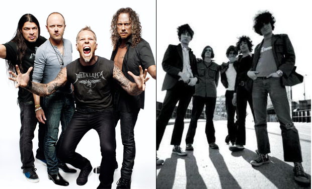 Metallica e The Strokes (Foto: Reproduo)