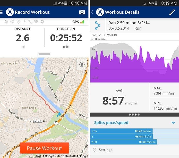 MapMyFitness é um app que monitora exercícios de quem pratica atividades físicas (Foto: Divulgação/MapMyFitness)