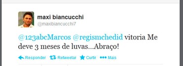 Twitter de Maxi Biancucchi; Bahia (Foto: Reprodução)