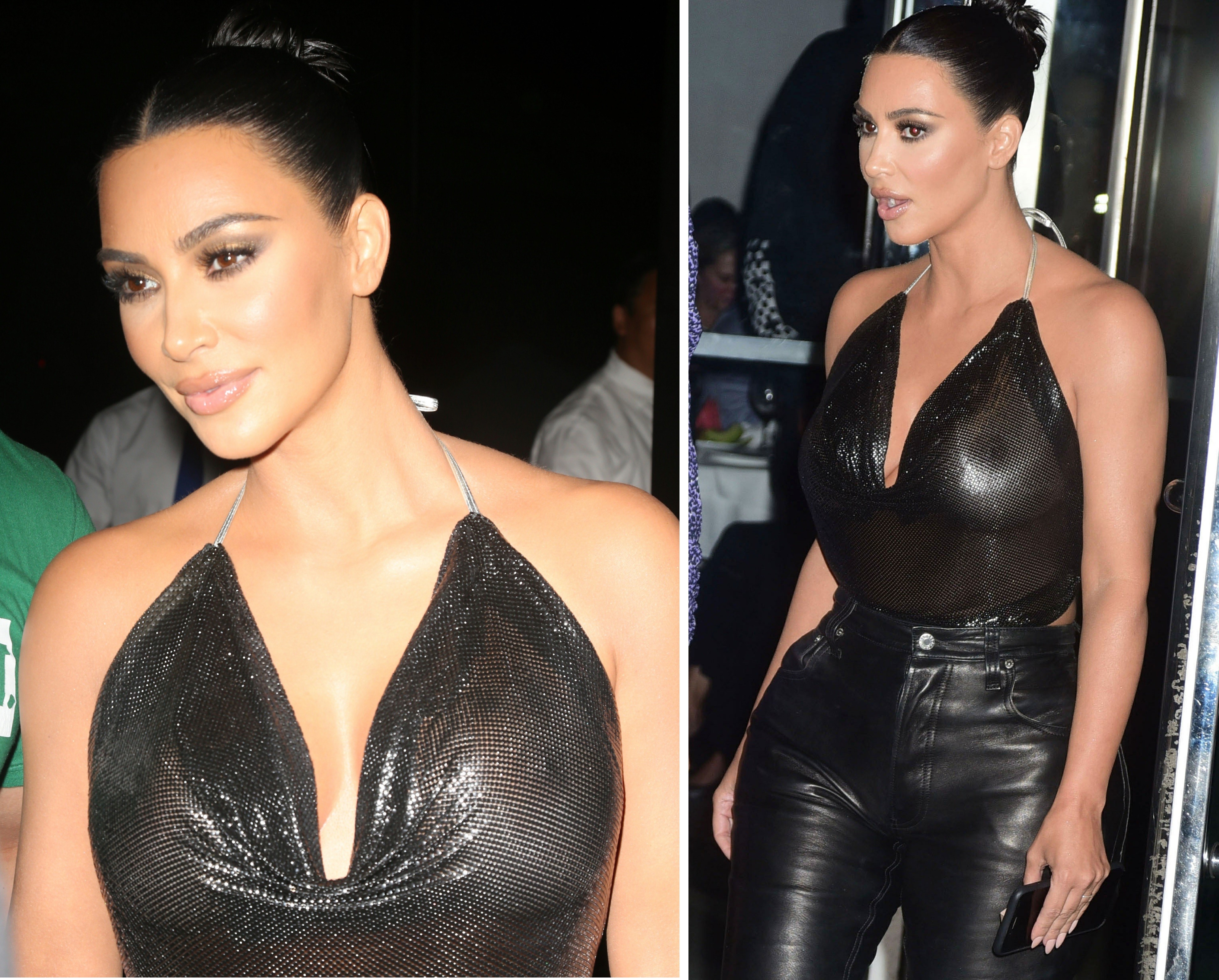 Kim Kardashian de top transparente nas ruas de NY (Foto: Grosby) Kim Kardashian de top transparente nas ruas de NY (Foto: Grosby)