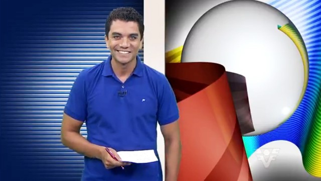 Antônio Marcos apresentando o Tribuna Esporte (Foto: Reprodução / TvTribuna)