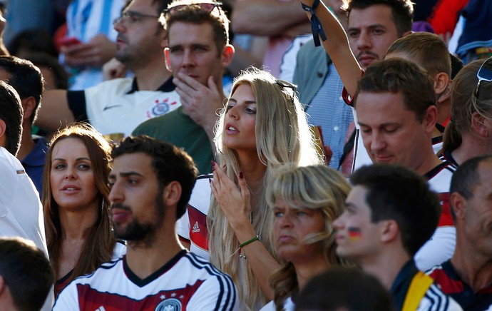 Sarah Brandner, namorada Schweinsteiger Alemanha x Argentina (Foto: Reuters)