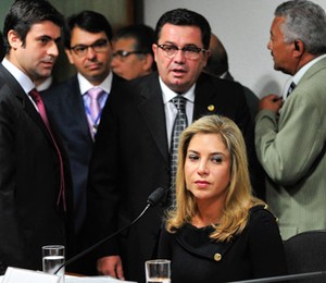 Andréa Aprígio de Souza, refutou suspeitas de que atuaria como laranja em empresas do ex-marido (Foto: Geraldo Magela/ Agência Senado)