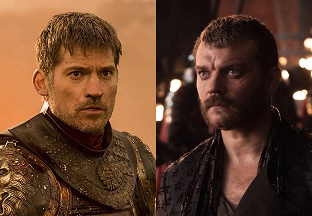Pilou Asbæk e Nikolaj Coster-Waldau como Euron Greyjoy e Jamie Lannister em Game of Thrones (Foto: Divulgação/HBO) Pilou Asbæk e Nikolaj Coster-Waldau como Euron Greyjoy e Jamie Lannister em Game of Thrones (Foto: Divulgação/HBO)