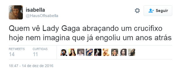 Comentários sobre o novo clipe de Lady Gaga (Foto: Reprodução/Twitter)