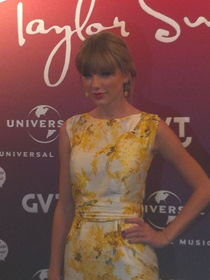 Taylor Swift dá entrevista coletiva no Rio nesta quinta-feira (13) (Foto: José Raphael Berrêdo/G1)