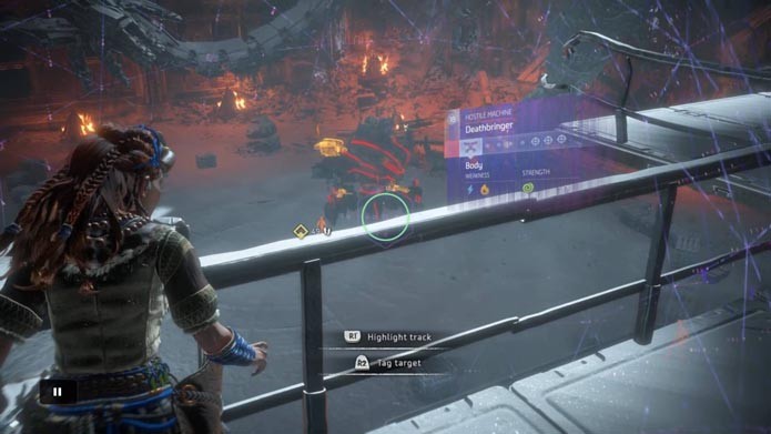 Horizon: Zero Down: como derrotar o robô gigante Deathbringer (Foto: Reprodução/Murilo Molina)