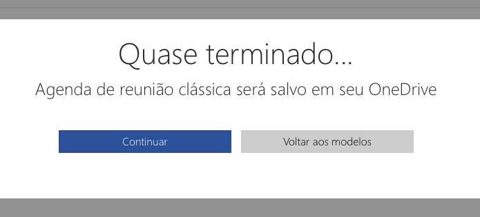 Documento será salvo em seu OneDrive (Foto: Reprodução/Helito Bijora)