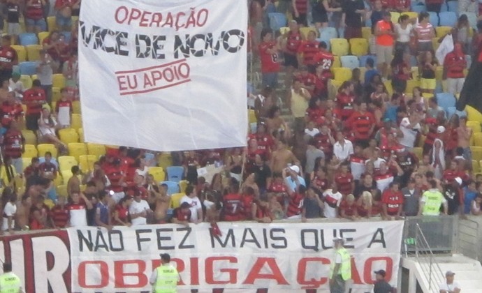 Faixa torcida Flamengo (Foto: Fred Huber)