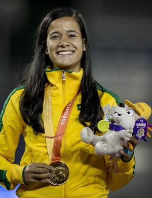 Verônica quer colecionar medalhas de ouro e mascotes (Foto: Marcio Rodrigues/MPIX/CPB)