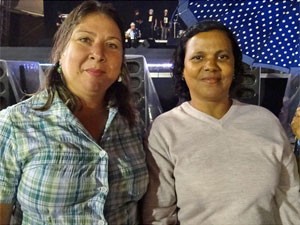 Maria do Socorro e Elisene Gomes foram conferir o show de Zé Ramalho (Foto: Katherine Coutinho/G1)