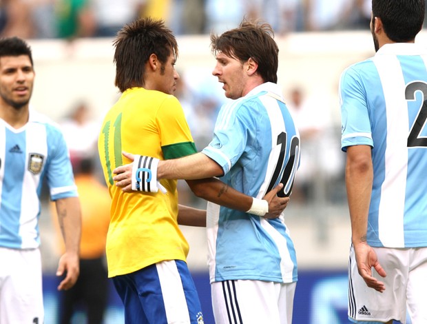 Messi Neymar jogo Brasil Argentina (Foto: Mowa Press)
