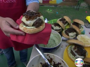 Hambúrguer de Carne Bovina e Bacon (Foto: TV Globo)