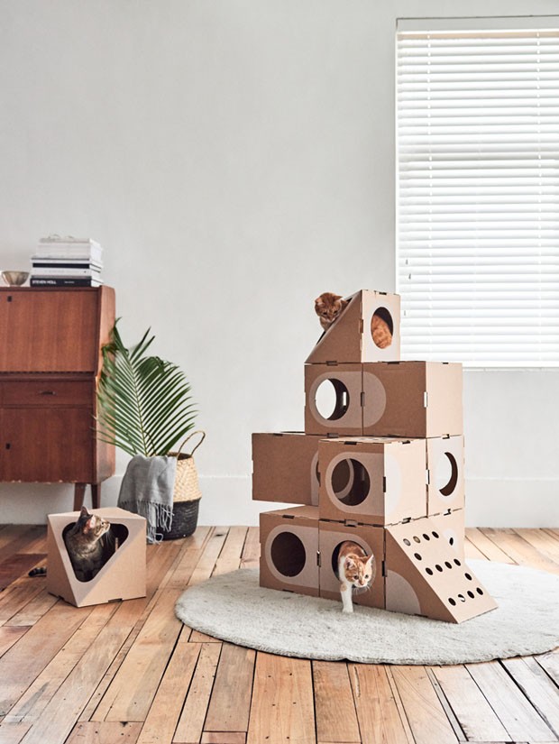 Sistema modular permite montar uma verdadeira cidade para o seu gato (Foto: Divulgação)