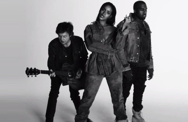 Paul McCartney, Rihanna e Kanye West (Foto: Reprodução/YouTube)