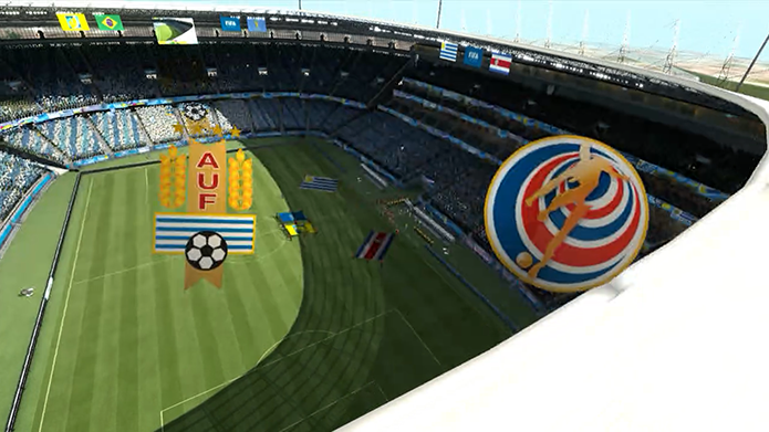 Simulação Copa do Mundo Fifa 2014: Uruguai x Costa Rica (Foto: Reprodução/Murilo Molina)