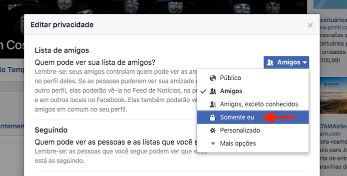 Ocultando sua lista de amigos para todos os usuários do Facebook (Foto: Reprodução/Marvin Costa) (Foto: Ocultando sua lista de amigos para todos os usuários do Facebook (Foto: Reprodução/Marvin Costa)) Ocultando sua lista de amigos para todos os usuários do Facebook (Foto: Reprodução/Marvin Costa) (Foto: Ocultando sua lista de amigos para todos os usuários do Facebook (Foto: Reprodução/Marvin Costa))