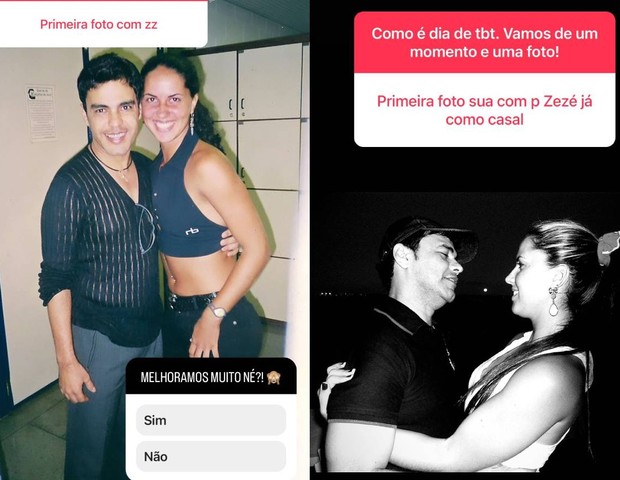 Zezé Di Camargo e Graciele Lacerda em cliques antigos (Foto: Reprodução/Instagram)
