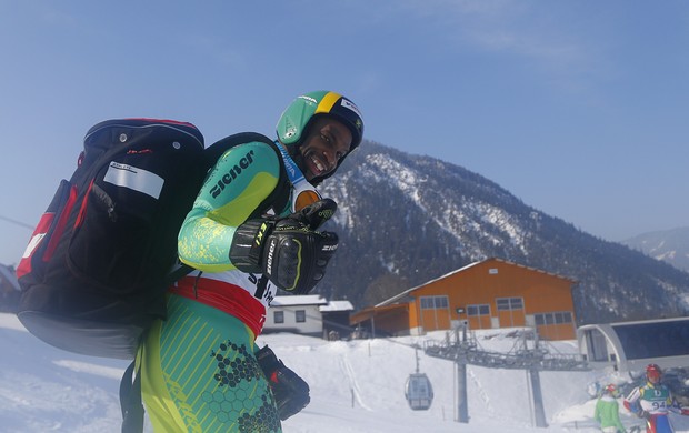 esqui jamaicano Michael Williams no Mundial de esqui  (Foto: AFP)