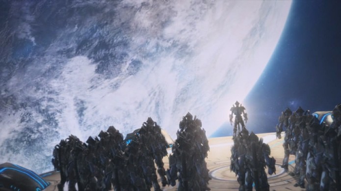 A campanha dos Protoss começa com a ofensiva para reconquistar o planeta de Aiur (Foto: Reprodução/Daniel Ribeiro)