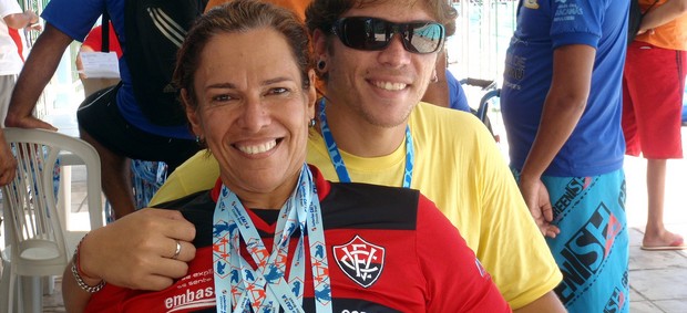 Nadadora Mônica Veloso, atleta apoiada pelo Vitória (Foto: Divulgação/EC Vitória)